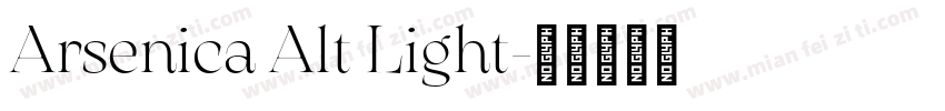 Arsenica Alt Light字体转换
